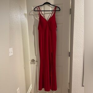 NWT Gorgeous fitted Red Gown with slit